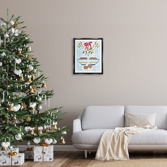 Stupell Industries Cozy Winter Cocoa Dessert Framed Floater Canvas Wall Art